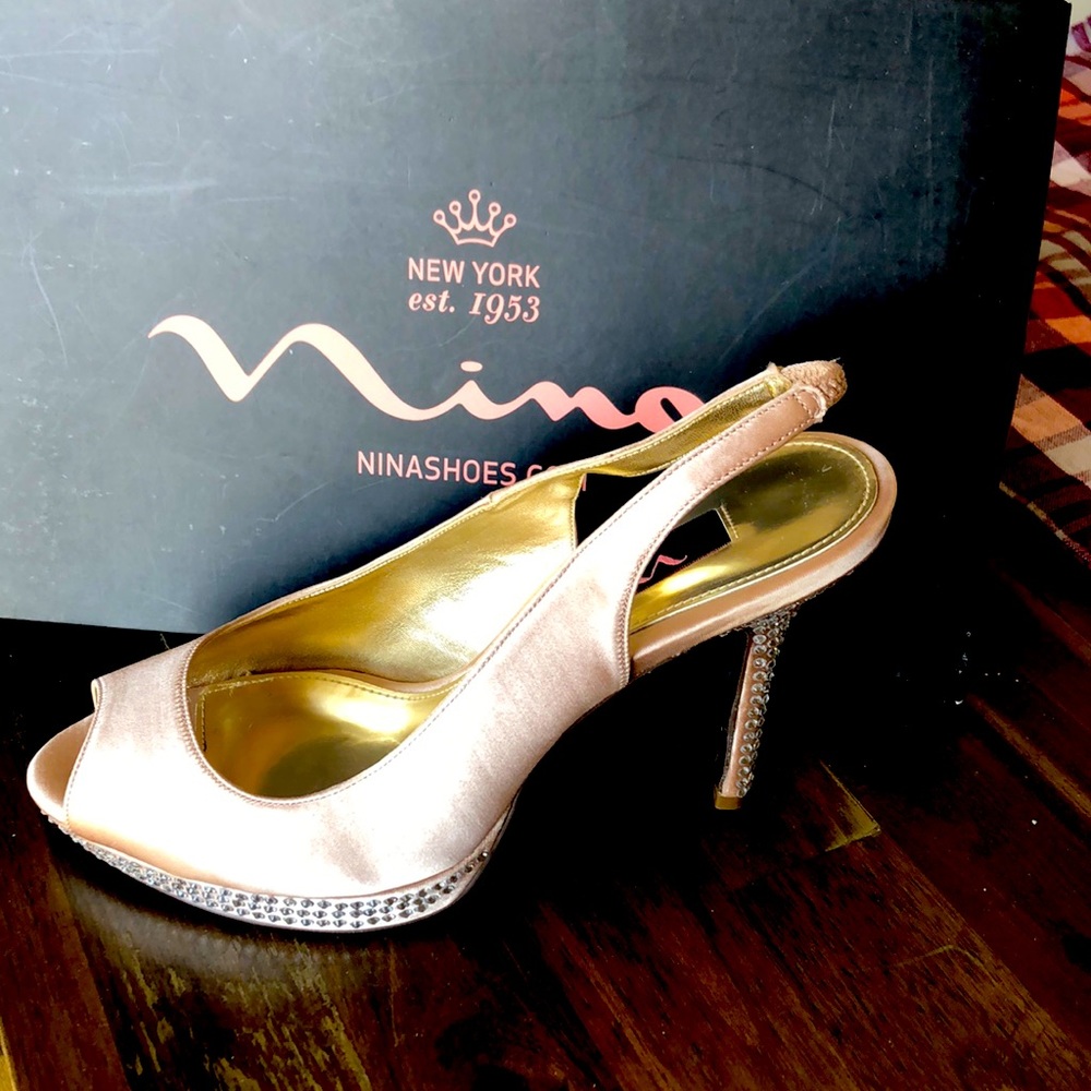 Nina rhinestone sling back
